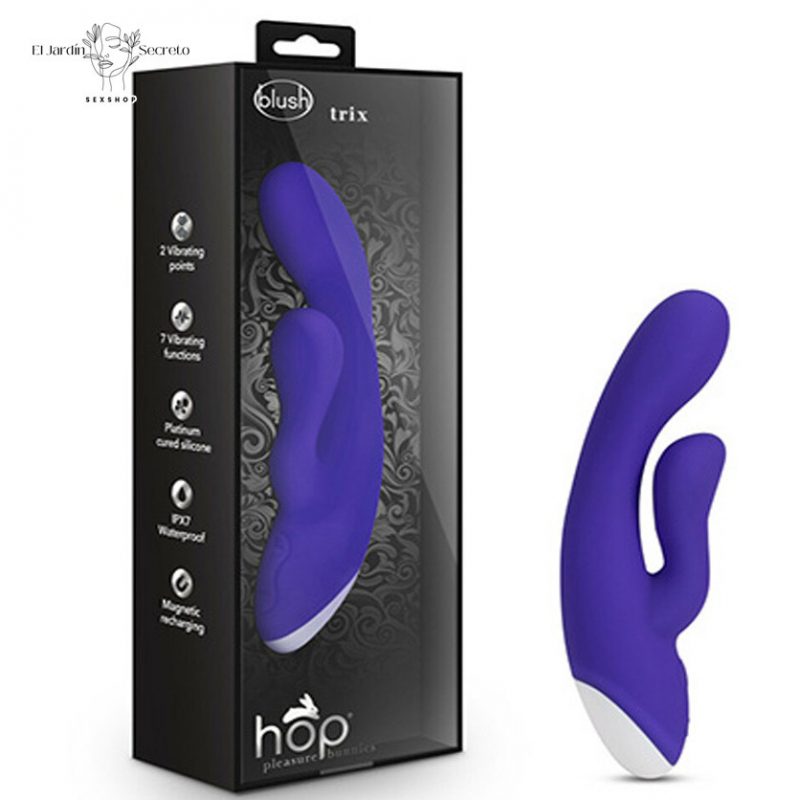 Vibrador 18cm Flexible para Punto G y Clítoris Trix Midnight Blush