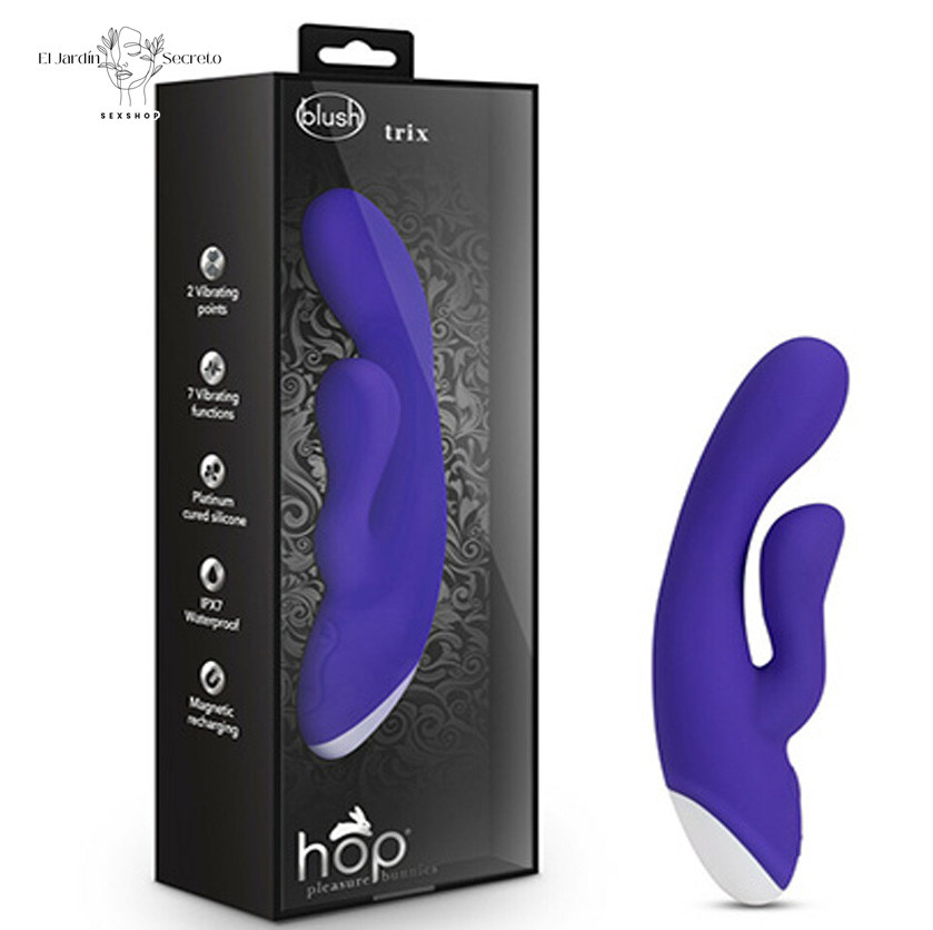 Vibrador 18cm Flexible para Punto G y Clítoris Trix Midnight Blush 1 Vibrador 18cm Flexible para Punto G y Clítoris Trix Midnight Blush