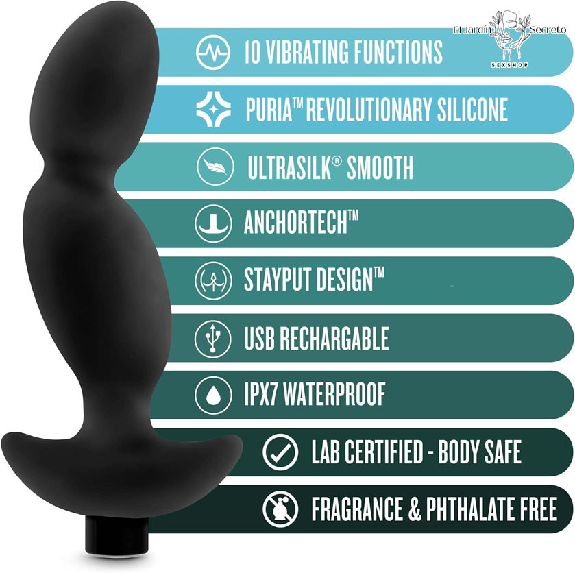 Vibrador Plug Anal 17cm Vibrating Prostate Massager 04 Black Blush 3 Vibrador Plug Anal 17cm Vibrating Prostate Massager 04 Black Blush