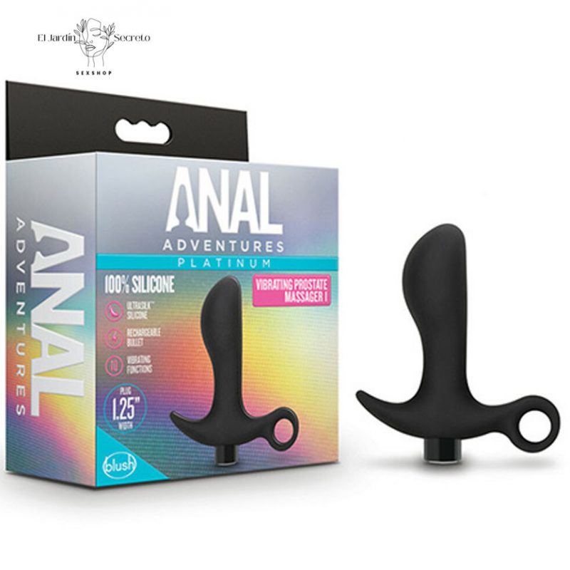 Vibrador Plug Anal 10cm Vibrador Anal Adventures Massager Black Blush