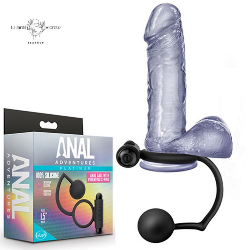 Bola Anal con Anillo para pene y vibración Anal Ball Vibrating C-Ring