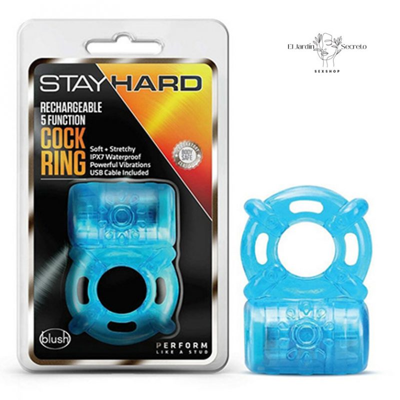 Anillo Para Pene con Vibrador Rechargeable Cock Ring Blue Blush