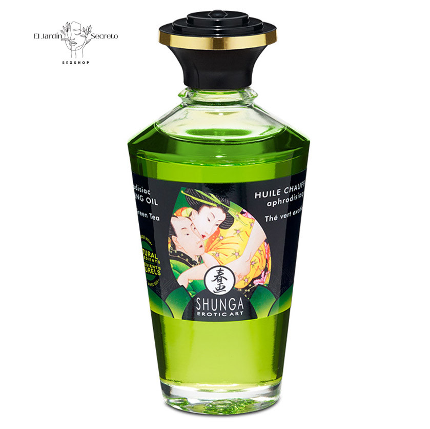 Aceite Afrodisiaco Intensificador efecto calor Oil Exotic Green Tea Shunga 3 Aceite Afrodisiaco Intensificador efecto calor Oil Exotic Green Tea Shunga