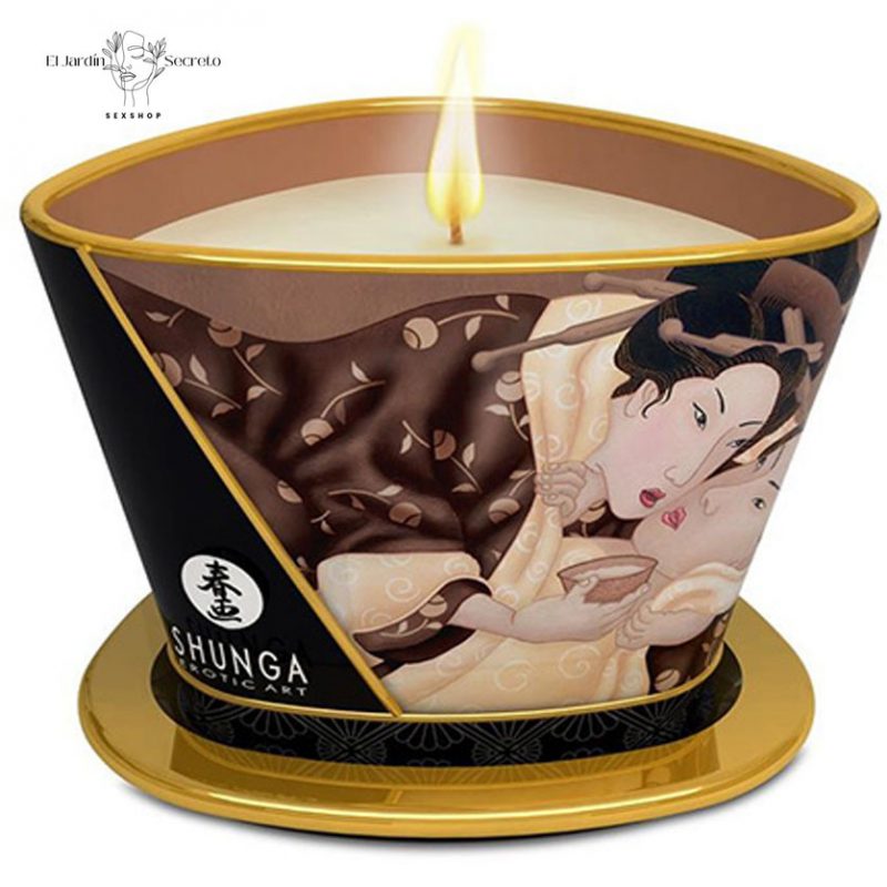 Vela y Aceite Aroma Erótico Shunga Candle Exotic Chocolate