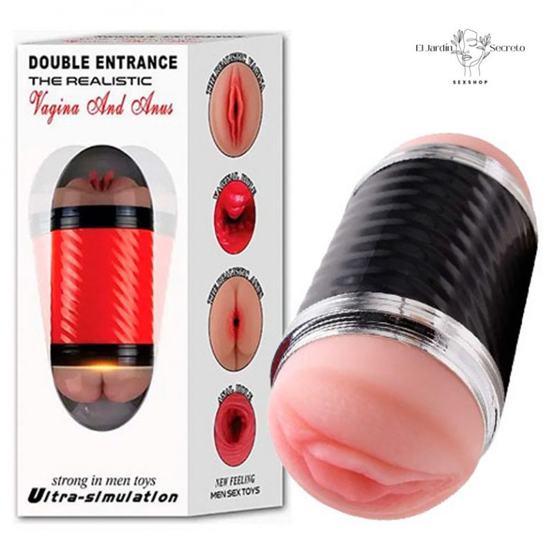 Masturbador para pene forma Vagina y ano Masturbador realista