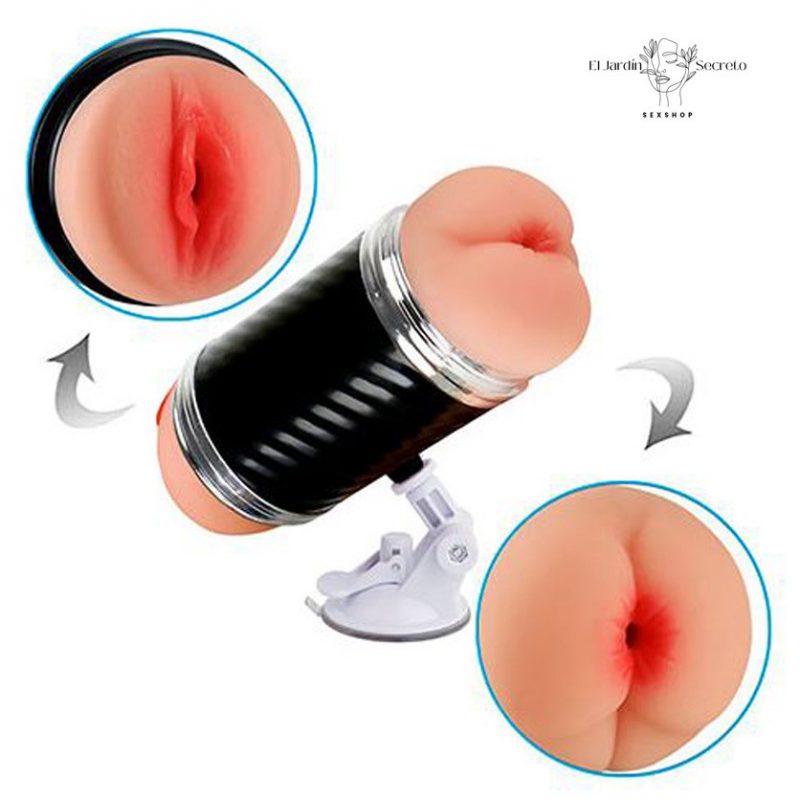 Masturbador para pene forma Vagina y ano Base a Manos Libres
