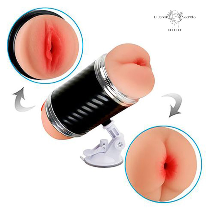 Masturbador para pene forma Vagina y ano Base a Manos Libres