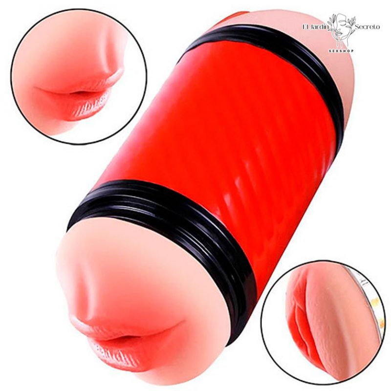 Doble Masturbador pene forma Vagina y Boca Sexo Vaginal y Oral