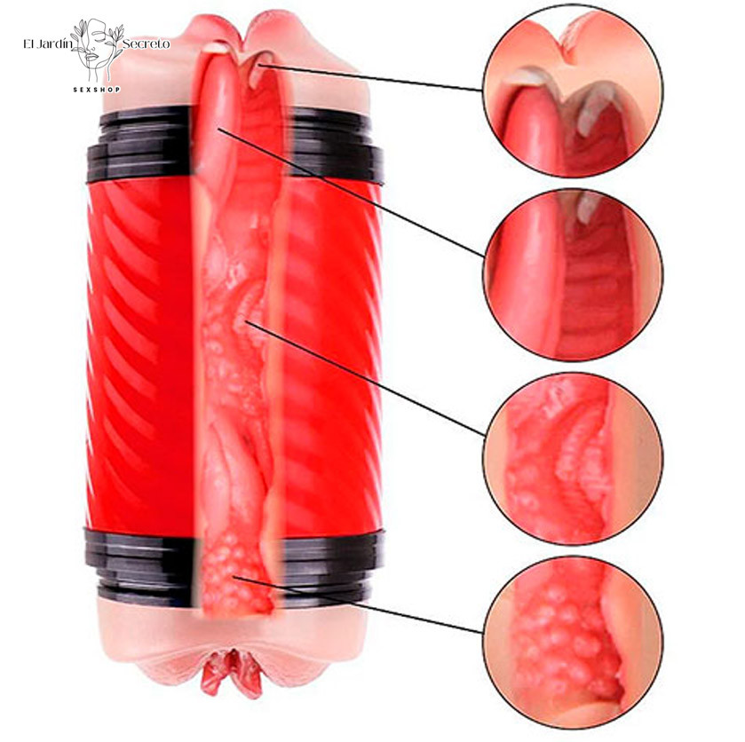 Doble Masturbador pene forma Vagina y Boca Sexo Vaginal y Oral 5 Doble Masturbador pene forma Vagina y Boca Sexo Vaginal y Oral