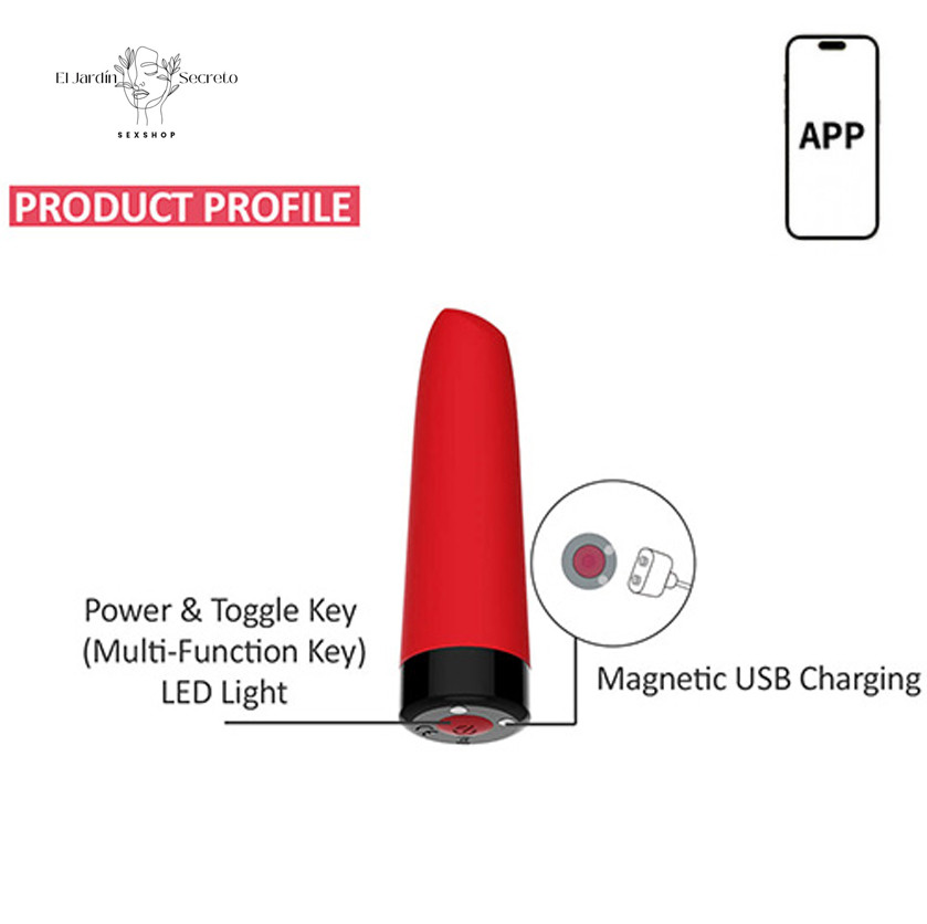 Vibrador 9cm Lápiz Labial para tu clítoris APP Awaken Magic Motion 4 Vibrador 9cm Lápiz Labial para tu clítoris APP Awaken Magic Motion