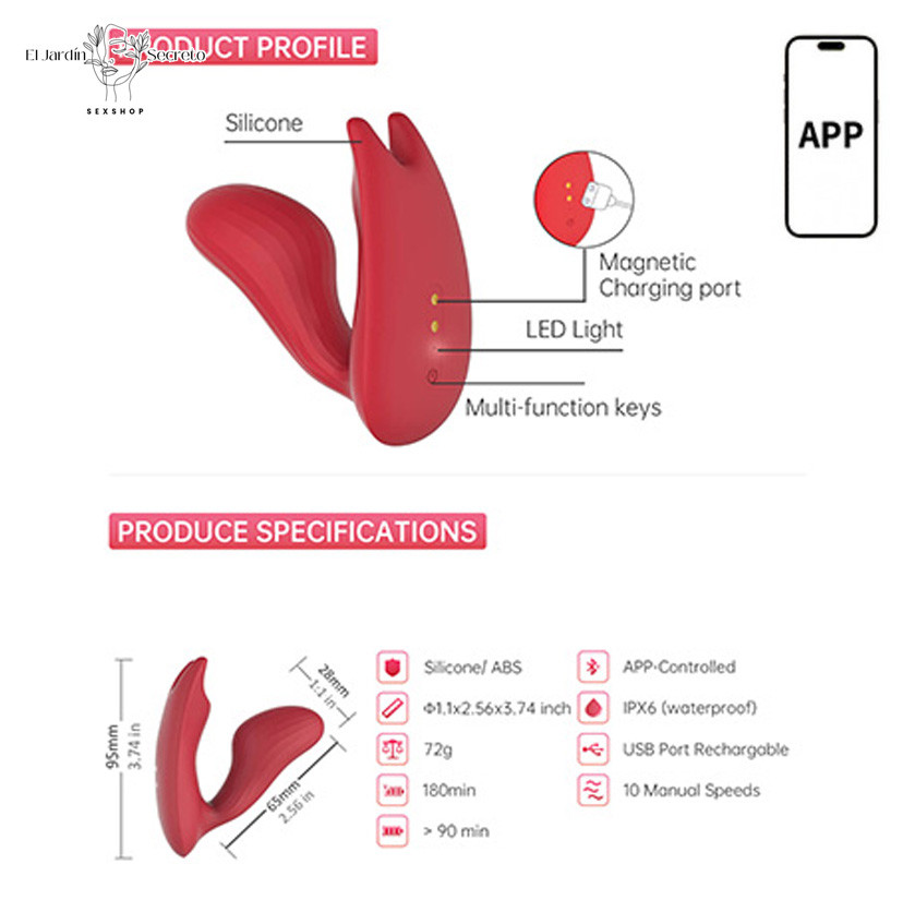 Vibrador Clítoris y Punto G con APP Umi Magic Motion 7 Vibrador Clítoris y Punto G con APP Umi Magic Motion