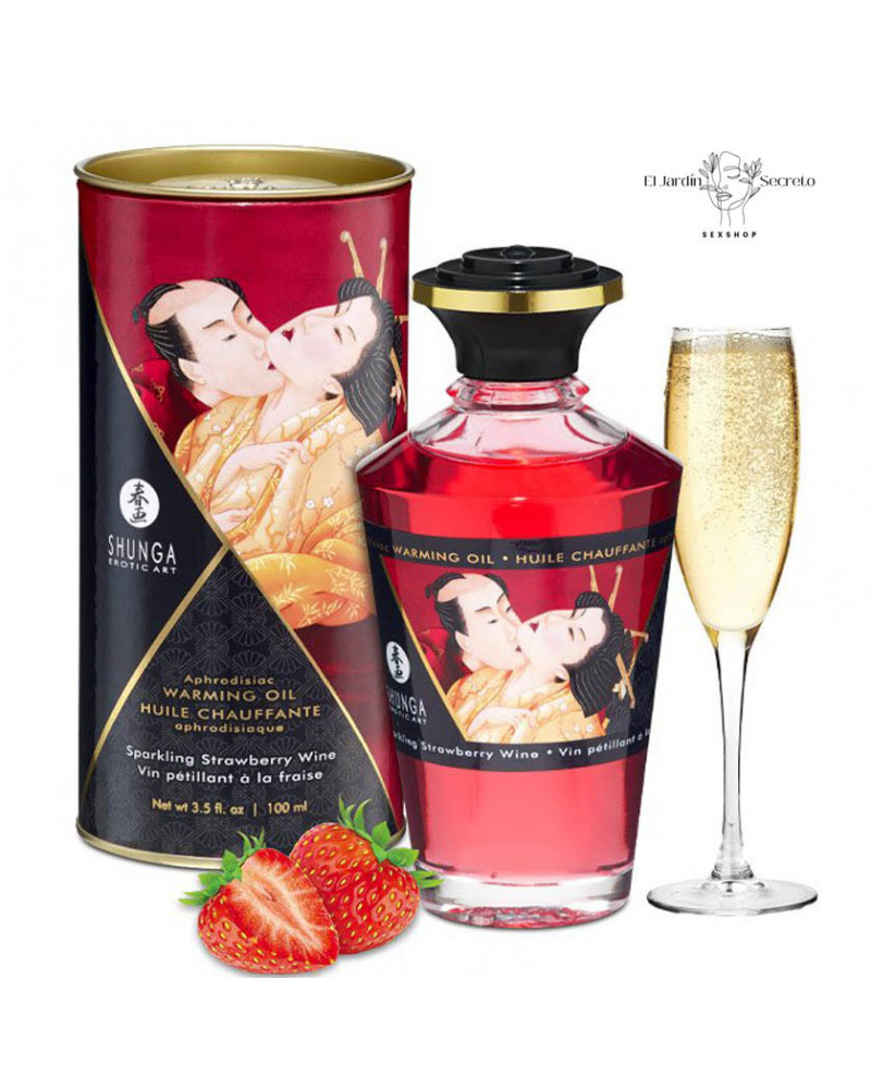 Aceite Masajes Afrodisiaco Efecto Calor Shunga Oil Sparkling Strawberry 3 aceite masajes afrodisiaco efecto calor shunga oil sparkling strawberry