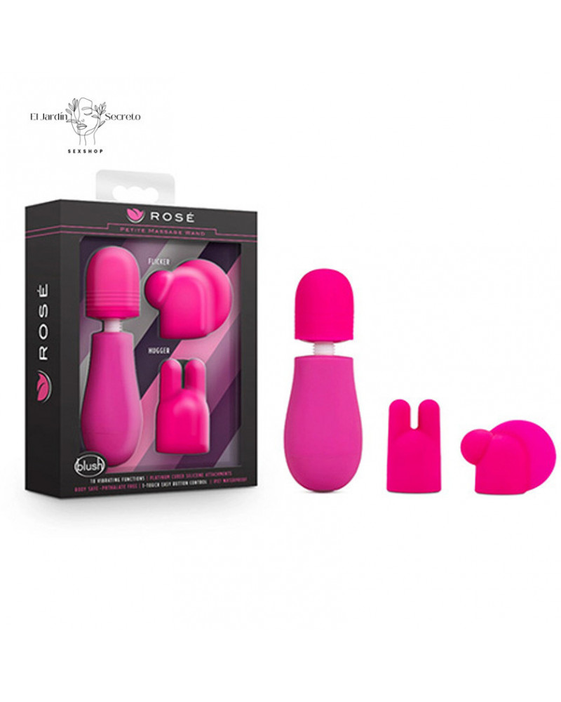 mini vibrador cabezas intercambiables petite massage wand pink blush