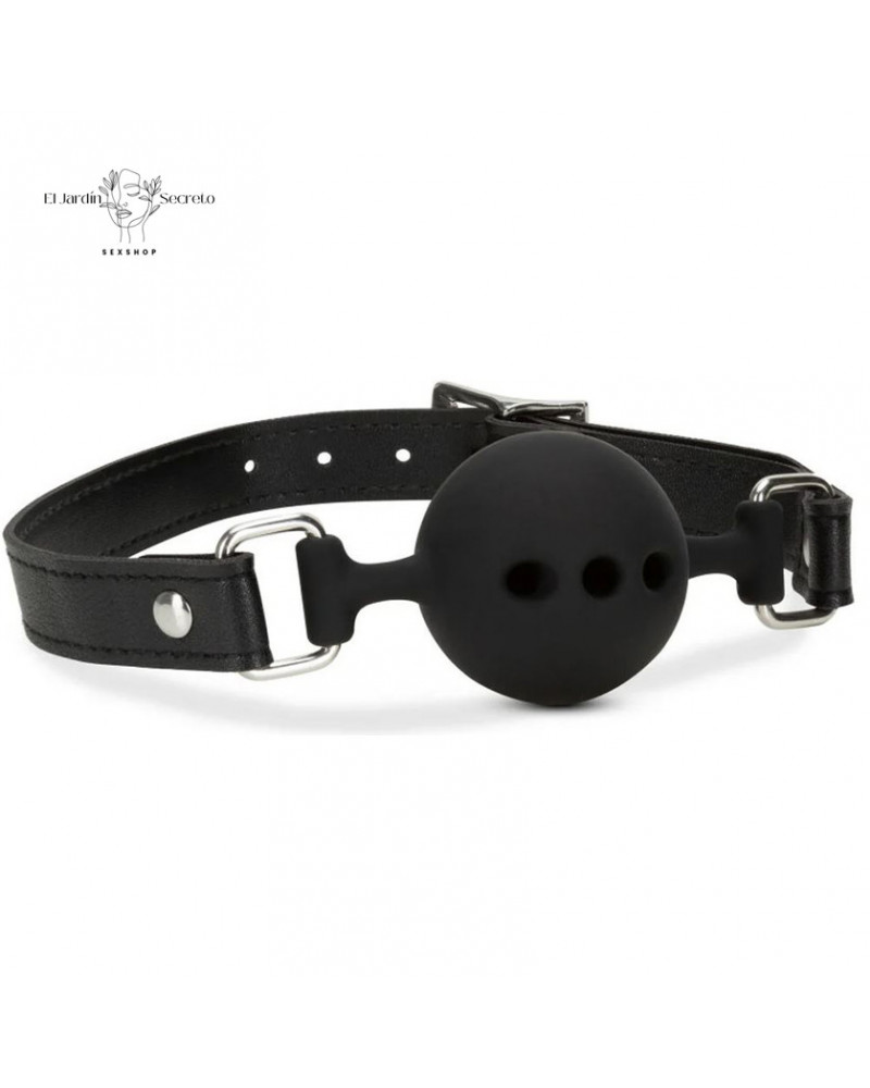 mordaza de bola bdsm breathable silicone ball gag black blush