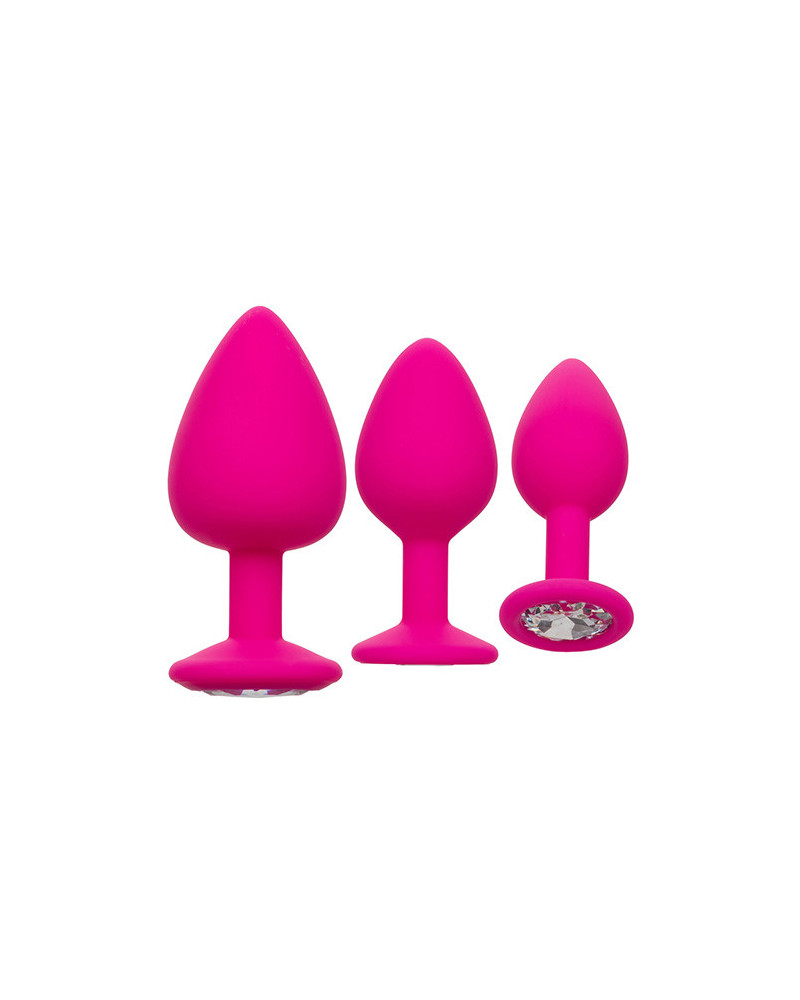 plug anal rosa set 3 plug sexo anal cheeky gems pink