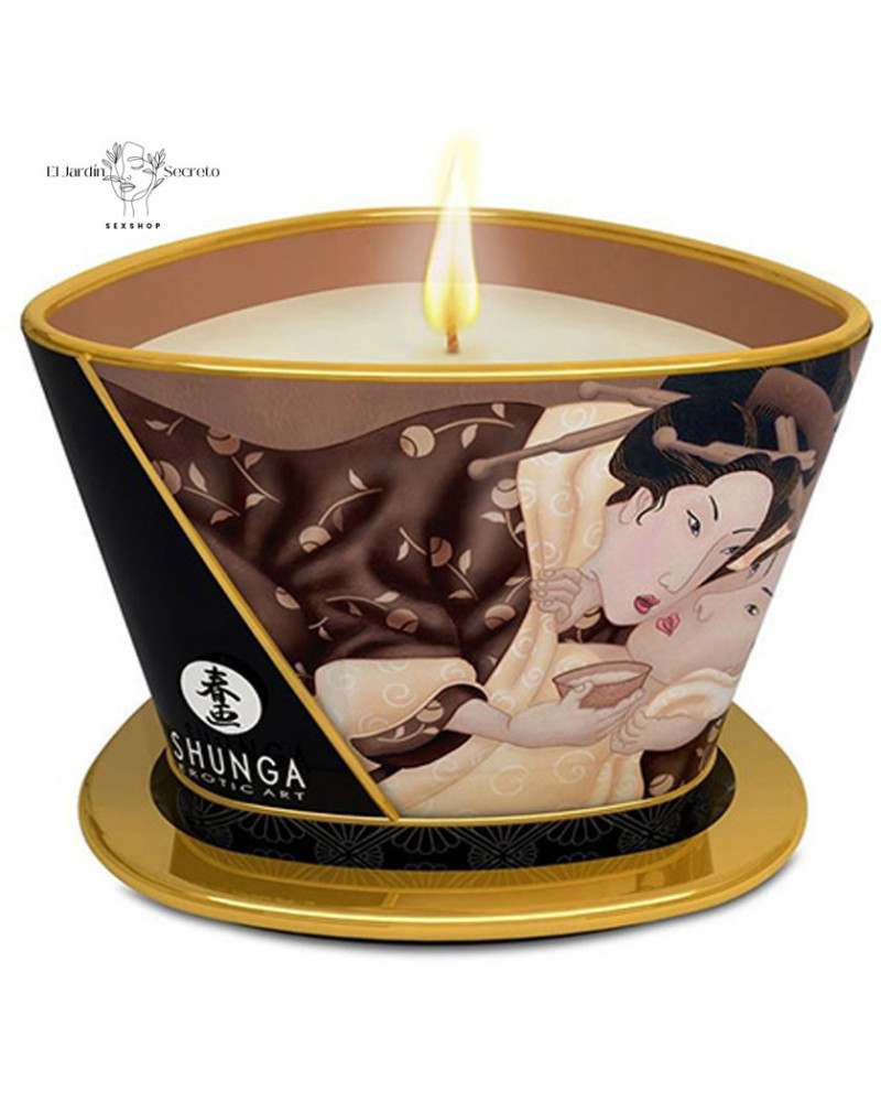 vela y aceite aroma erotico shunga candle exotic chocolate
