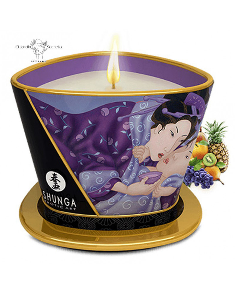 vela y aceite aroma erotico shunga candle exotic fruits