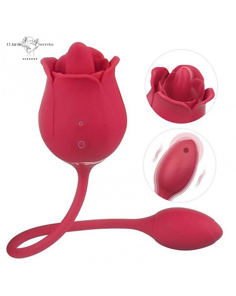 Vibrador 10cm Clítoris Punto G Rosa Roja Lengua Rose Pro 7 S-Hande 7 vibrador 10cm clitoris punto g rosa roja lengua rose pro 7 s hande