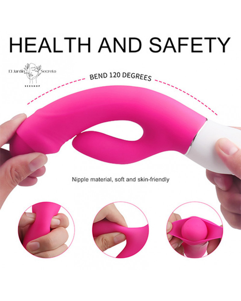 Vibrador 22cm Clítoris Punto G Rosa Vibrador Conejo Hardin S-Hande 8 vibrador 22cm clitoris punto g rosa vibrador conejo hardin s hande