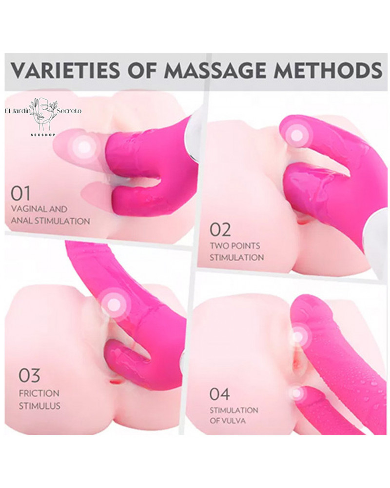 Vibrador Doble 23cm Sexo Punto G Clítoris y Anal Jakiro S-Hande 6 vibrador doble 23cm sexo punto g clitoris y anal jakiro s hande