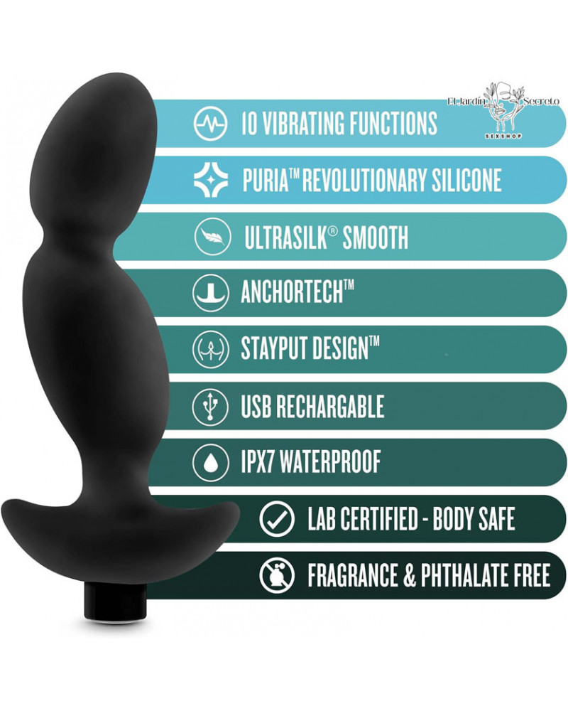 Vibrador Plug Anal 17cm Vibrating Prostate Massager 04 Black Blush 8 vibrador plug anal 17cm vibrating prostate massager 04 black blush