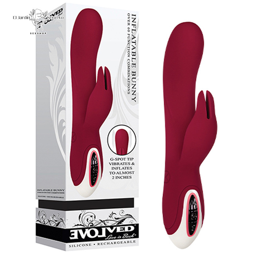 Vibrador 22cm Inflable Conejito Punto G y Clítoris Inflatable Bunny Evolved
