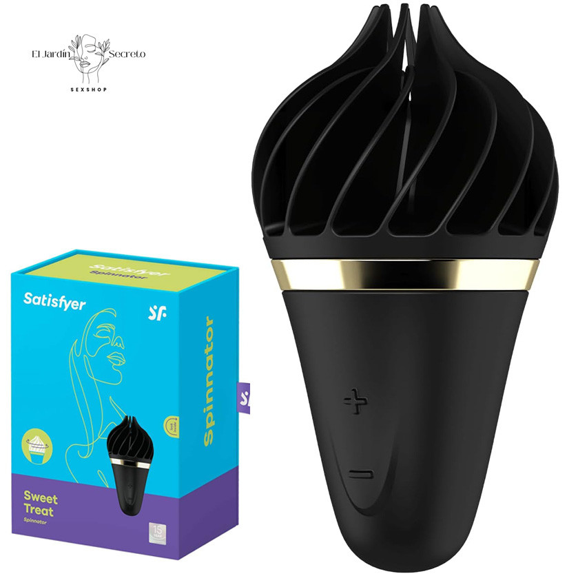Vibrador Tipo Helado para Clítoris Sweet Temptation Black Satisfyer 1 Vibrador Tipo Helado para Clítoris Sweet Temptation Black Satisfyer