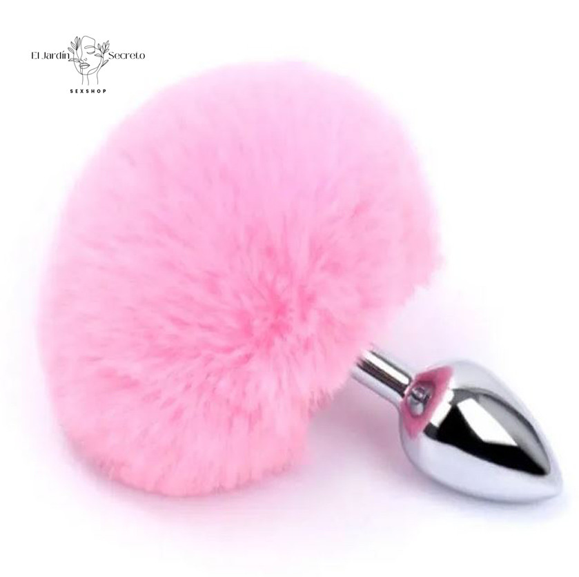 Plug Anal 7cm con Colita de Conejo Rosa Plug metálico BDSM 1 Plug Anal 7cm con Colita de Conejo Rosa Plug metálico BDSM