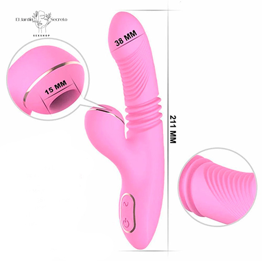 Vibrador Punto G y Succionador de Clítoris Retráctil Efecto Calor Olivia Dibe 8 Vibrador Punto G y Succionador de Clítoris Retráctil Efecto Calor Olivia Dibe