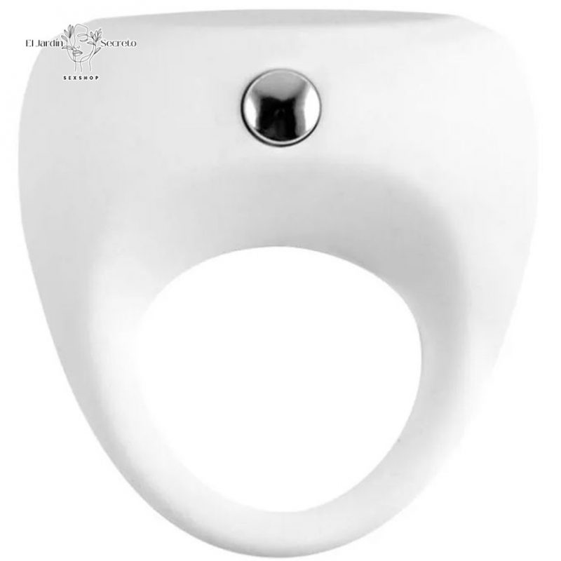 Anillo para pene Vibración Clítoris Silicon Blanco Cock Ring