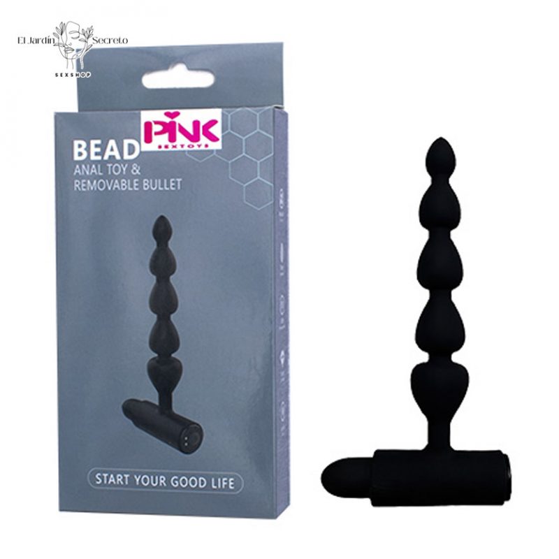Vibrador 19cm Plug Sexo Anal Bead Anal Toy Bullet Pink Sex Toys