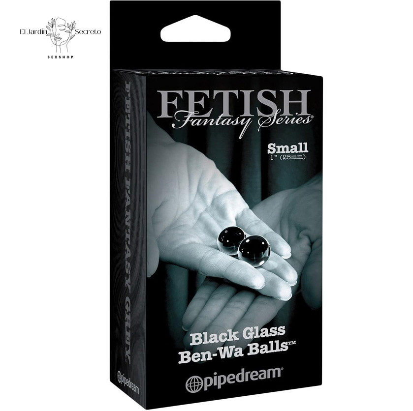 Bolas Kegel de Vidrio Negro Black Glass Ben Wa Balls Small Pipedream
