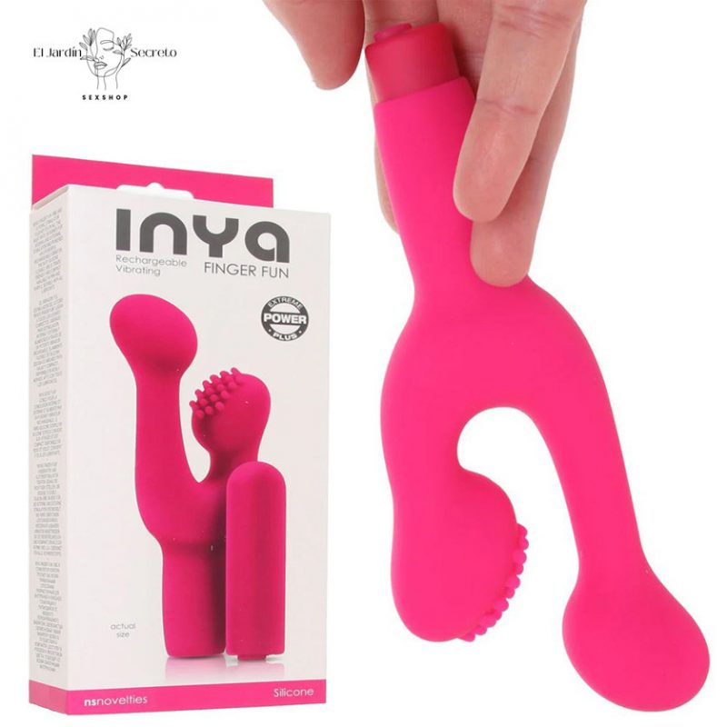 Vibrador para Punto G y Clitoris Finger Fun Pink NS INYA Novelties