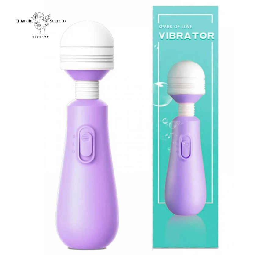 Mini Varita Morado Vibrador 15cm para estimulación de clítoris