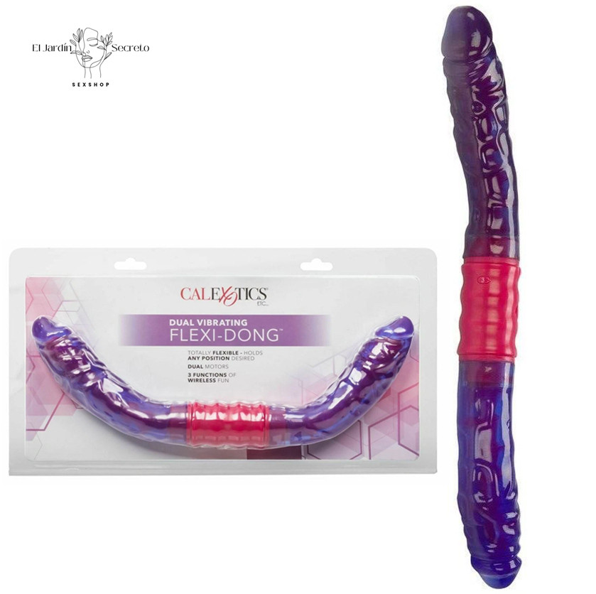 Vibrador 38cm Dual Vibrating Flexi-Dong Vaginal Anal Doble Motores Dual 1 Vibrador 38cm Dual Vibrating Flexi-Dong Vaginal Anal Doble Motores Dual