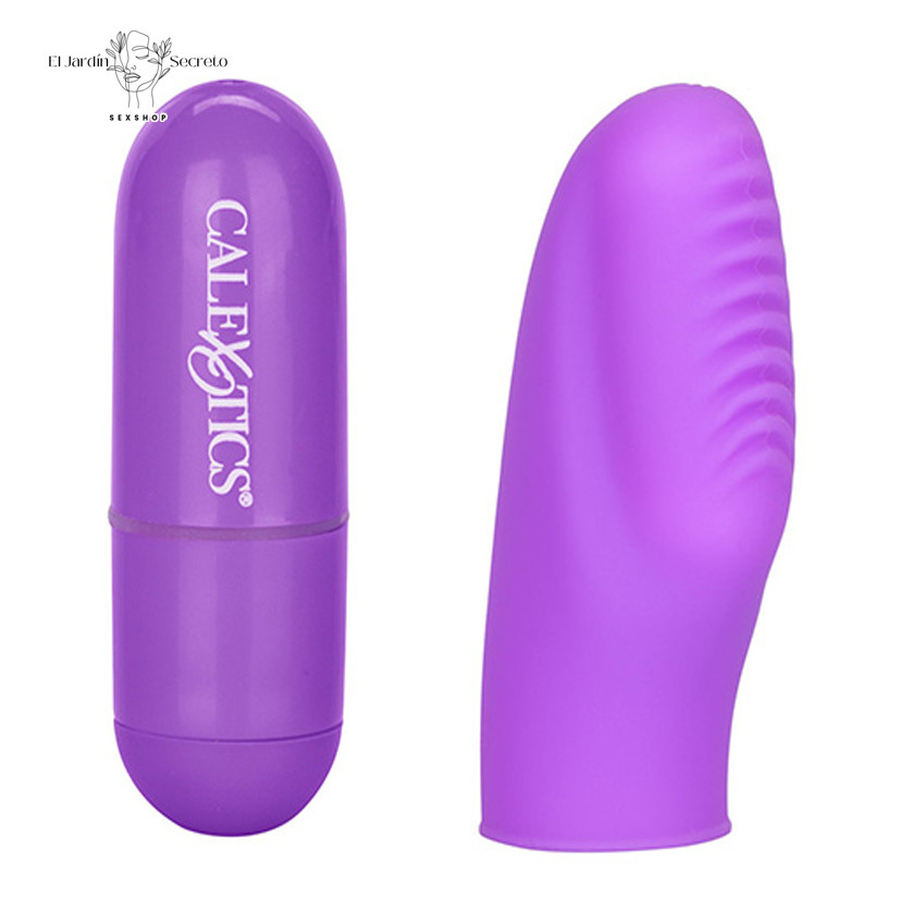 Dedal acanalado con Bala Vibradora Finger Banger Purple Calextics 3 Dedal acanalado con Bala Vibradora Finger Banger Purple Calextics