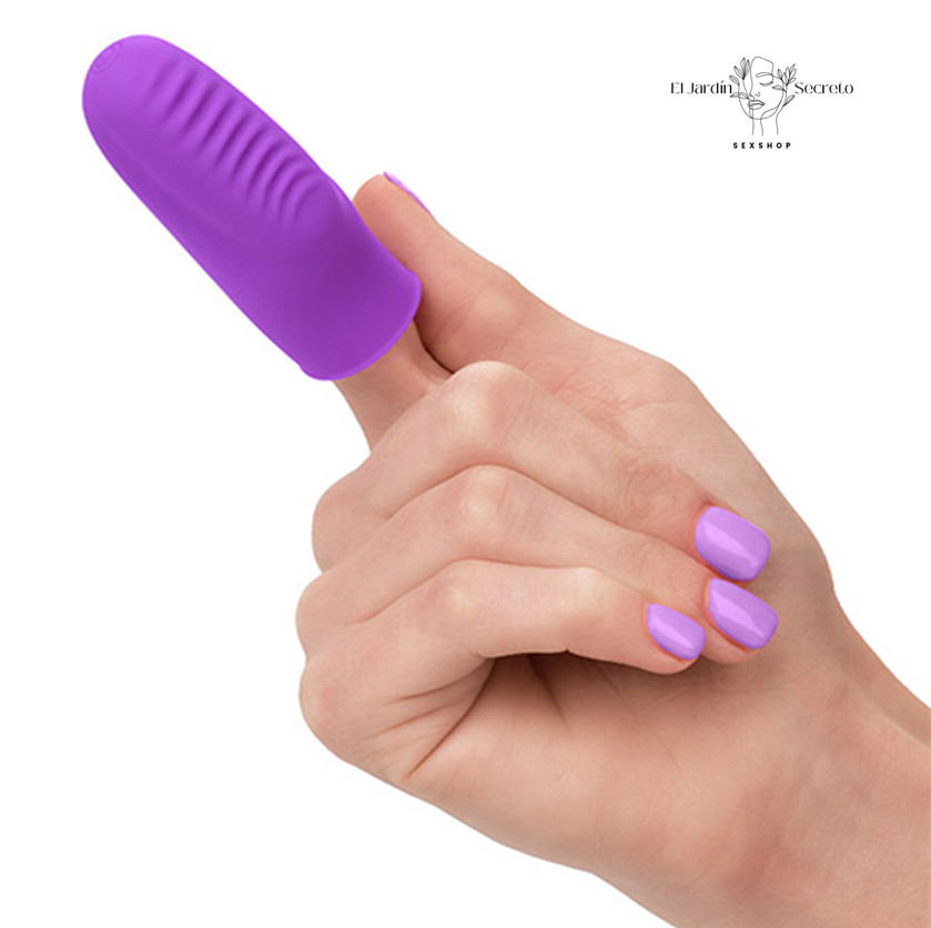Dedal acanalado con Bala Vibradora Finger Banger Purple Calextics 5 Dedal acanalado con Bala Vibradora Finger Banger Purple Calextics