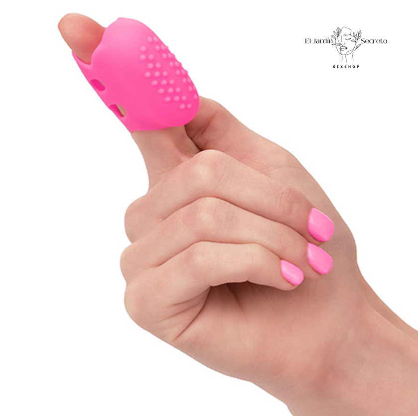 Dedal acanalado con Bala Vibradora Finger Tingler Pink Calextics 3 Dedal acanalado con Bala Vibradora Finger Tingler Pink Calextics