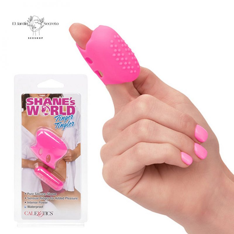 Dedal acanalado con Bala Vibradora Finger Tingler Pink Calextics