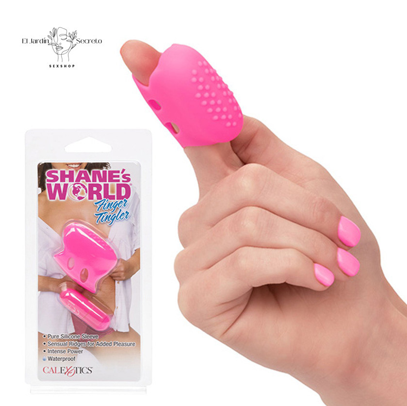 Dedal acanalado con Bala Vibradora Finger Tingler Pink Calextics 1 Dedal acanalado con Bala Vibradora Finger Tingler Pink Calextics