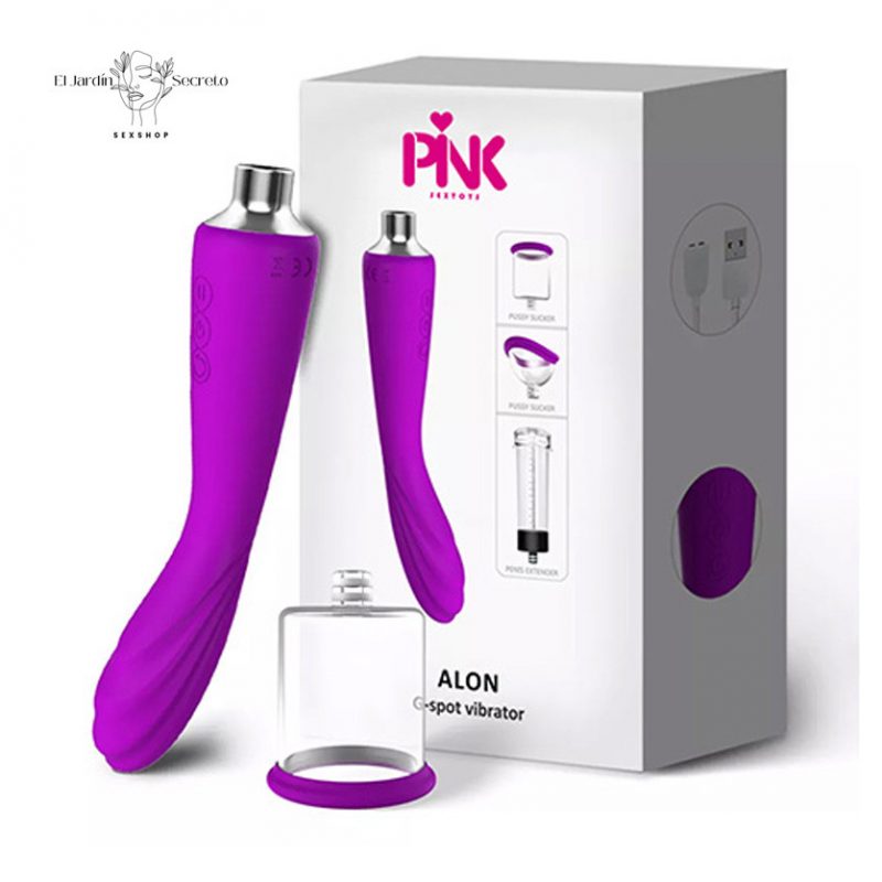 Bomba de Succion con Vibracion Para Clitoris Pezones Vagina Alon A Pink Sex Toys