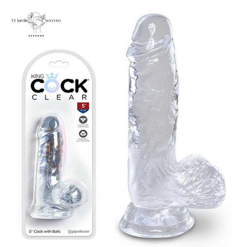 Dildo realista 13cm Sexo Anal o Vaginal Pegging King Cock Clear Pipedream