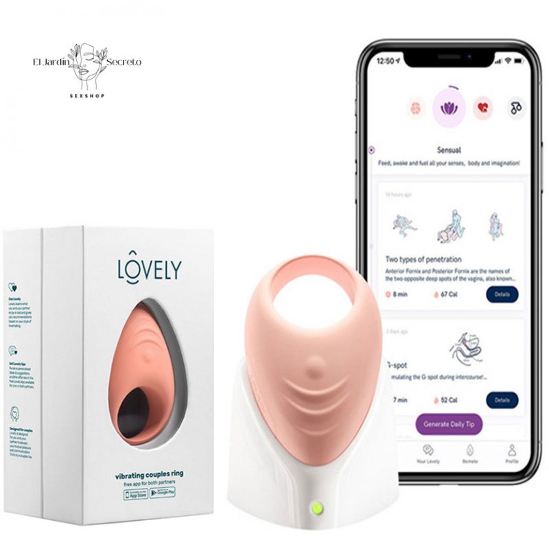 Anillo para pene Vibrador Con Aplicación Vibrating Couples Ring Lovely Soft Pink