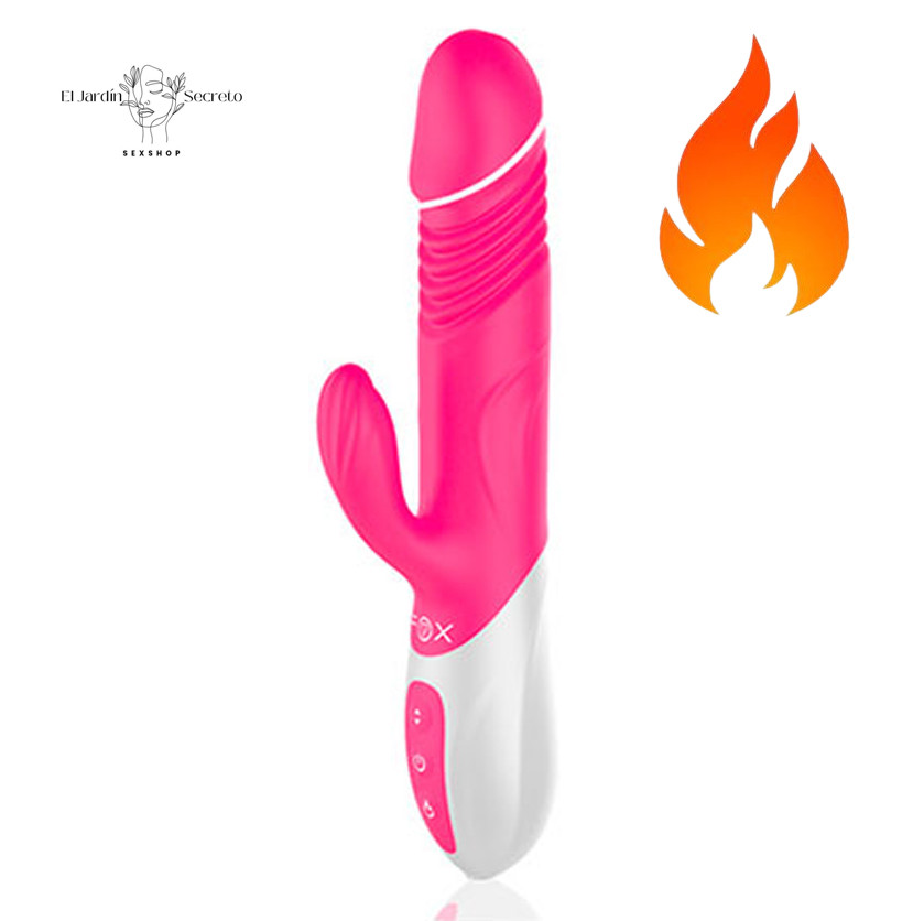 Vibrador FOX T1 con Calefacción, Giro, Empuje y Estimulador Clitorial 1 Vibrador FOX T1 con Calefacción, Giro, Empuje y Estimulador Clitorial