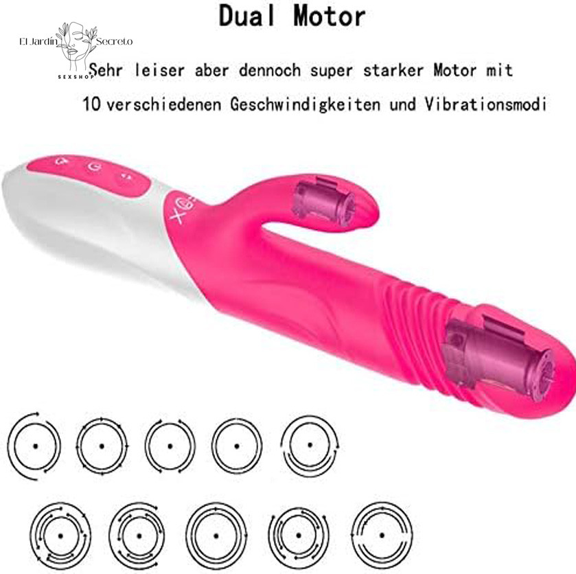 Vibrador FOX T1 con Calefacción, Giro, Empuje y Estimulador Clitorial 6 Vibrador FOX T1 con Calefacción, Giro, Empuje y Estimulador Clitorial