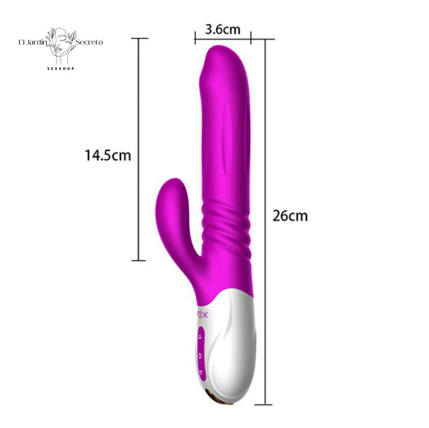Vibrador FOX T2 con Expansión, Empuje y Estimulación Clitorial 4 Vibrador FOX T2 con Expansión, Empuje y Estimulación Clitorial