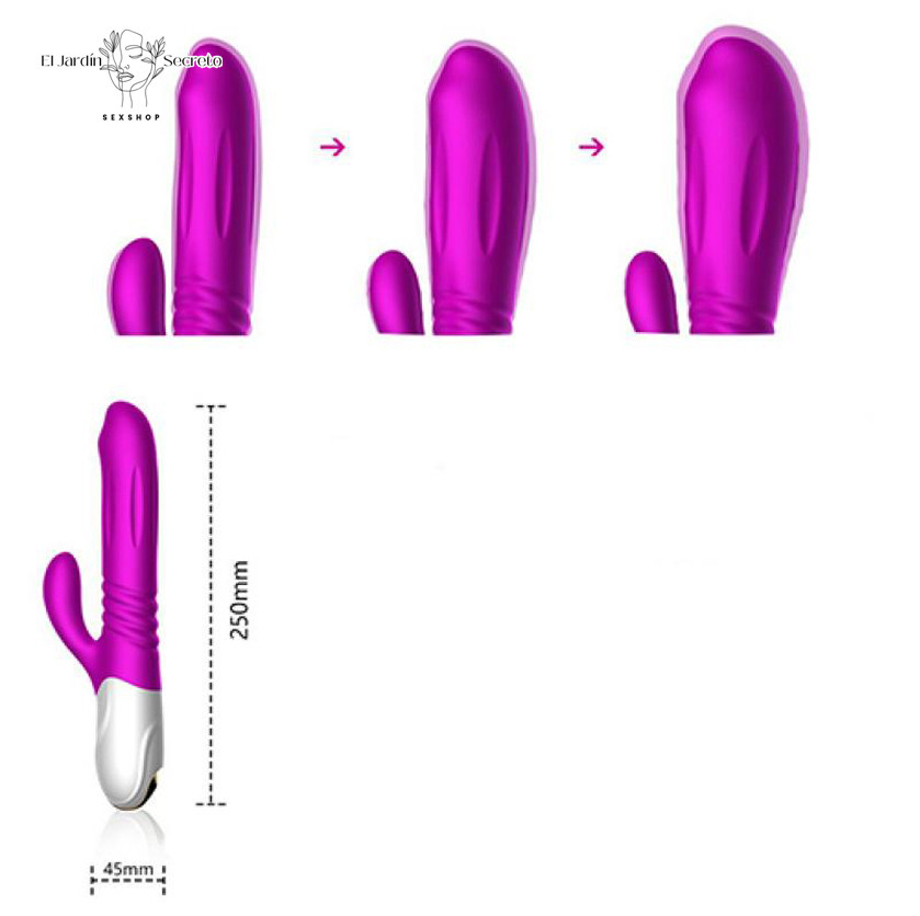 Vibrador FOX T2 con Expansión, Empuje y Estimulación Clitorial 6 Vibrador FOX T2 con Expansión, Empuje y Estimulación Clitorial