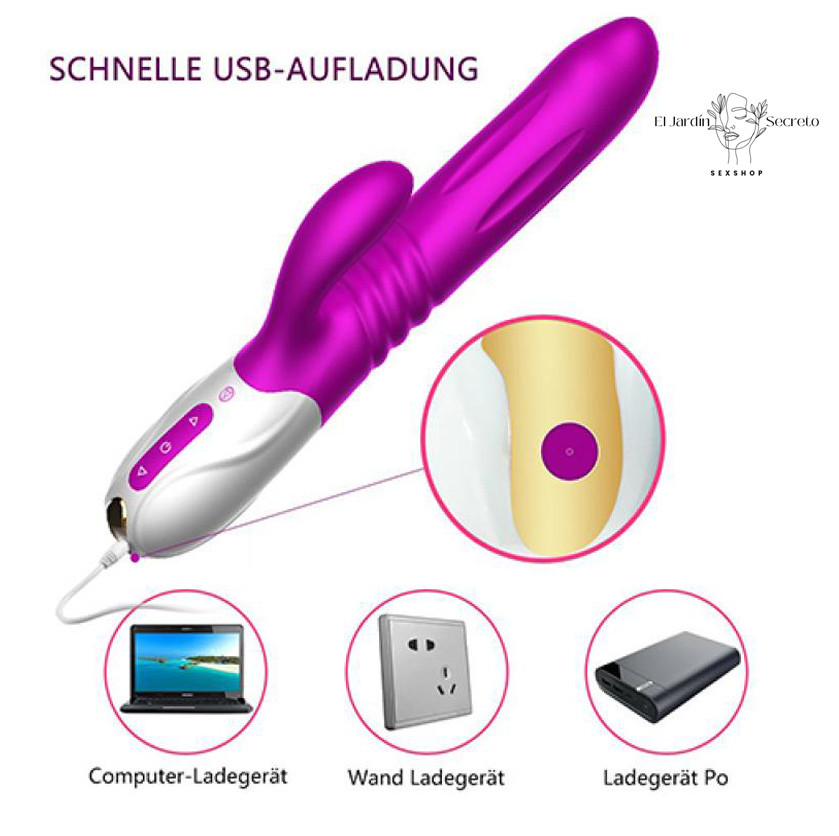Vibrador FOX T2 con Expansión, Empuje y Estimulación Clitorial