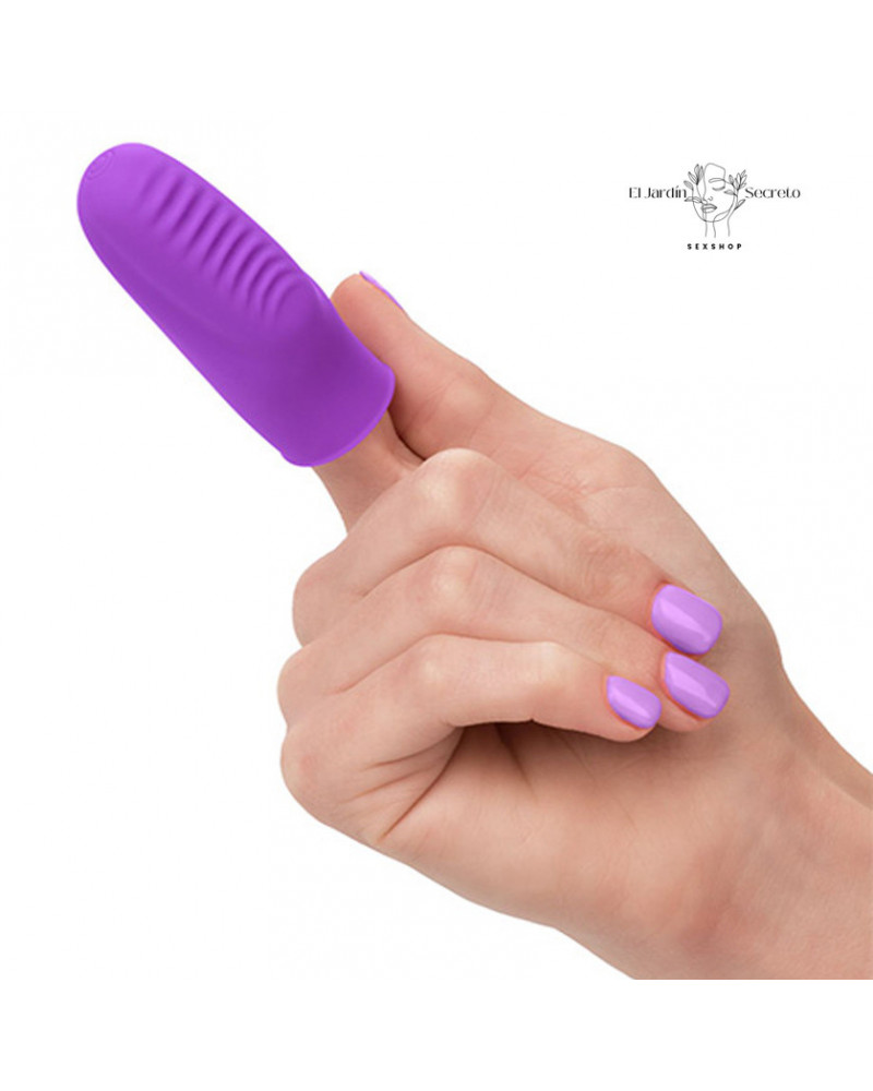 Dedal acanalado con Bala Vibradora Finger Banger Purple Calextics 7 dedal acanalado con bala vibradora finger banger purple