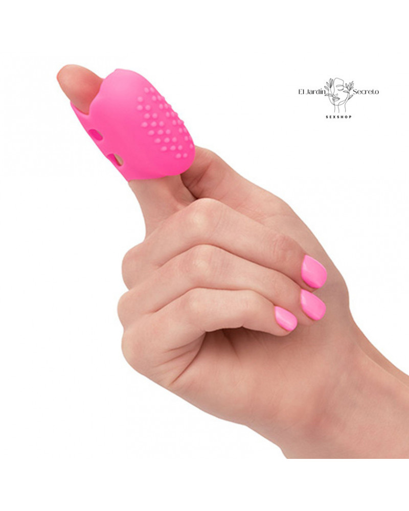 Dedal acanalado con Bala Vibradora Finger Tingler Pink Calextics 7 dedal acanalado con bala vibradora finger tingler pink